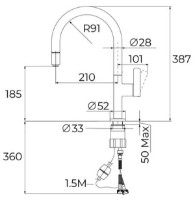 Смеситель для кухни Teka Oval 9381 Chrome фото №2 — интернет-магазин Desire.md