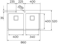 Chiuvetă de bucătărie Teka Zenit RS15 2C 86 Inox PureLine imaginea #4 — magazin online Desire.md