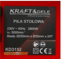 Fierăstrău circular de masă Kraft&Dele KD3152 imaginea #2 — magazin online Desire.md