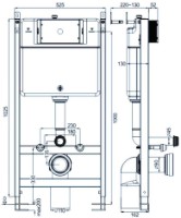 Инсталляция для подвесного унитаза Nomi Standard 009D (118435) фото №2 — интернет-магазин Desire.md