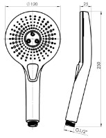 Pară de duș Rubineta Imperia BK (622167B) imaginea #2 — magazin online Desire.md