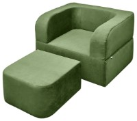 Бескаркасное раскладное кресло Edka Vega 120x200x40 M35 Dark Green фото №3 — интернет-магазин Desire.md