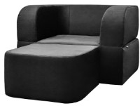 Бескаркасное раскладное кресло Edka Vega 120x200x40 M37 Black фото №2 — интернет-магазин Desire.md