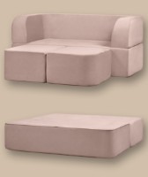 Бескаркасный диван Edka Vega 160x200x40 M19 Pink Powder фото №2 — интернет-магазин Desire.md