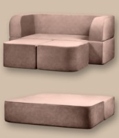 Canapea fără ramă Edka Vega 180x200x40 M5 Grey Brown imaginea #2 — magazin online Desire.md