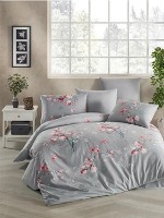 Lenjerie de pat Newhome Ranforce Liya Grey 7197-01 (44286.64)