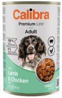 Hrană umedă pentru câini Calibra Premium Line Adult Lamb & Chicken 1240g