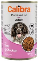 Hrană umedă pentru câini Calibra Premium Line Adult Veal & Chicken 1240g