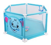 Pătuț pliabil New World Elephant Blue (995-7103B)