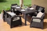 Набор садовой мебели Keter Corfu II Fiesta Brown/Oat (258945) фото №2 — интернет-магазин Desire.md