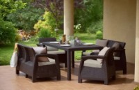 Набор садовой мебели Keter Corfu II Fiesta Brown/Oat (258945) фото №3 — интернет-магазин Desire.md