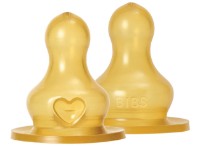 Соски для бутылочек BIBS Bottle Latex Nipple 2 Pack Slow (5000001)