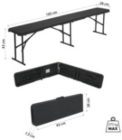 Bancă grădină Nils Anthracite NC3404 imaginea #2 — magazin online Desire.md