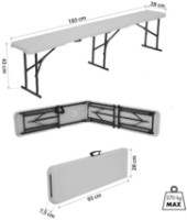 Bancă grădină Nils White NC3404 imaginea #2 — magazin online Desire.md