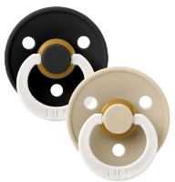 Пустышка BIBS Colour Glow 2 Pack - Black/Vanilla 18+ months (130251)