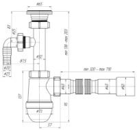Sifon pentru lavoar Ani Plast C 1315 imaginea #2 — magazin online Desire.md