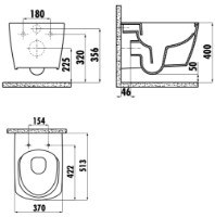Vas WC Creavit Elegant EG321-11KK/KC1103.01.2100 Coal Black imaginea #2 — magazin online Desire.md