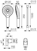 Set pentru duș Ferro U334 imaginea #2 — magazin online Desire.md