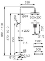 Set pentru duș Ferro Wizard Square NP46 imaginea #2 — magazin online Desire.md