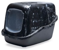 Litieră acoperită pentru pisici Beeztees Nestor Marble Black (400565)