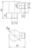 Dază de duș Imprese Brenta ZMK071901700 imaginea #2 — magazin online Desire.md
