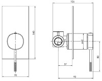 Смеситель для душа Imprese Brenta ZMK091908081 фото №2 — интернет-магазин Desire.md