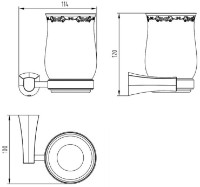 Стакан для зубных щёток Imprese Cuthna Antiqua 120280 фото №2 — интернет-магазин Desire.md