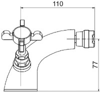 Смеситель для биде Imprese Cuthna Antiqua 40280 фото №2 — интернет-магазин Desire.md