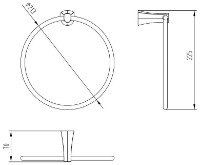 Держатель для полотенец Imprese Cuthna Zlato 130280 фото №2 — интернет-магазин Desire.md