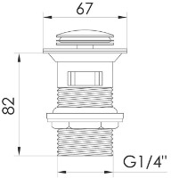 Донный клапан Imprese Deira ZMK112009500 фото №2 — интернет-магазин Desire.md