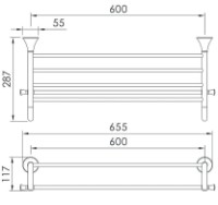 Держатель для полотенец Imprese Podzima Zrala ZMK02170829 фото №2 — интернет-магазин Desire.md