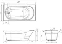 Ванна Imprese Teplice (TEPLICE155) фото №2 — интернет-магазин Desire.md
