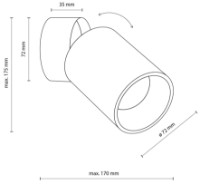 Candelabru de perete Tk-Lighting Top Downlight 5372 Black imaginea #4 — magazin online Desire.md