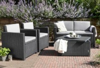 Набор садовой мебели Keter Monaco Set with Storage Table Graphite (216779) фото №3 — интернет-магазин Desire.md