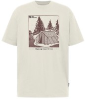 Мужская футболка Jack Wolfskin Freeroamer T M Tent Cotton White, s.M