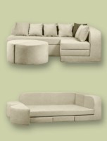 Canapea fără ramă Edka Jupiter 210x280x50 M1 White Smoke imaginea #2 — magazin online Desire.md