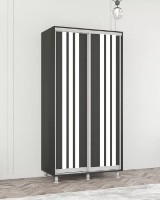 Шкаф-купе Mobildor-Lux Aron with Lamellas 100x230 Anthracite/White (00010418)