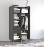 Шкаф-купе Mobildor-Lux Aron with Lamellas 140x200 Anthracite/White (00010392) фото №2 — интернет-магазин Desire.md