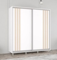 Шкаф-купе Mobildor-Lux Aron with Lamellas 230x220 White/Oak Sonoma (00010499)
