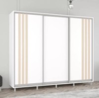 Шкаф-купе Mobildor-Lux Aron with Lamellas 250x210 White/Oak Sonoma (00010553) фото №1 — интернет-магазин Desire.md