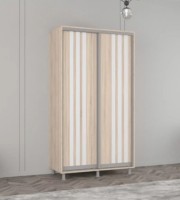 Шкаф-купе Mobildor-Lux Aron with Lamellas 100x220 Oak Sonoma/White (00010458)