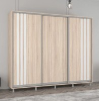Dulap cu uşi glisante Mobildor-Lux Aron with Lamellas 270x230 Oak Sonoma/White (00010603)
