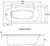 Cadă de baie VOLLE Aiva Neo (1229.001570) imaginea #2 — magazin online Desire.md