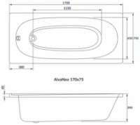 Cadă de baie VOLLE Aiva Neo (1229.001775) imaginea #2 — magazin online Desire.md