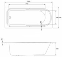 Ванна VOLLE Alto Neo (1228.001570) фото №2 — интернет-магазин Desire.md