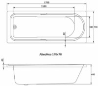 Cadă de baie VOLLE Alto Neo (1228.001770) imaginea #2 — magazin online Desire.md