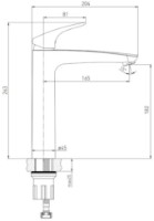 Смеситель для умывальника VOLLE Orlando (1525.010201) фото №2 — интернет-магазин Desire.md