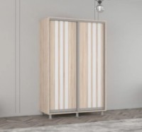 Шкаф-купе Mobildor-Lux Aron with Lamellas 130x220 Oak Sonoma/White (00010461)