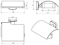 Suport hârtie igienică VOLLE Teo (15-88-440) imaginea #2 — magazin online Desire.md