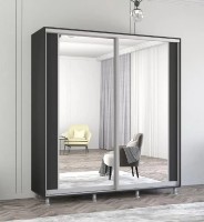 Dulap cu uşi glisante Mobildor-Lux Aron 230x240 Anthracite (aron900) K2